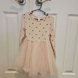 Cat & Jack Cream and Pink Tulle Dress